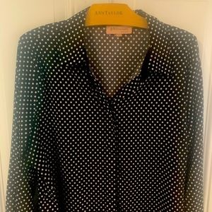 Black and polka dot tunic